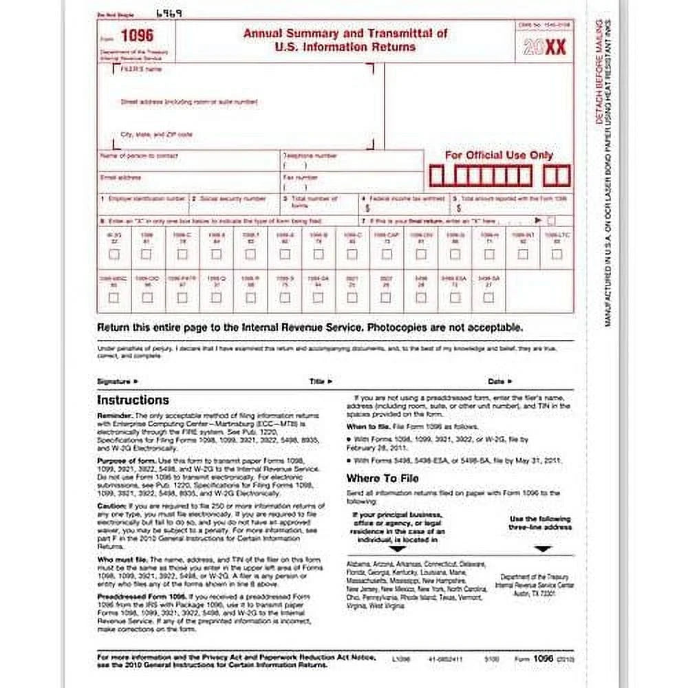 1099-DIV 4-Part Laser Tax Form Set P791