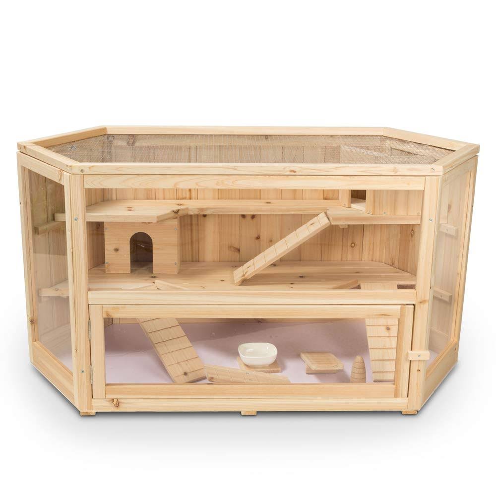 3-Tier Fir Wood Hamster Cage V477