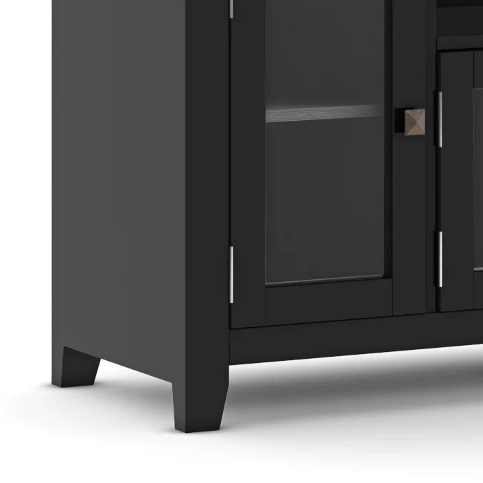 Black Wood TV Media Stand W67108