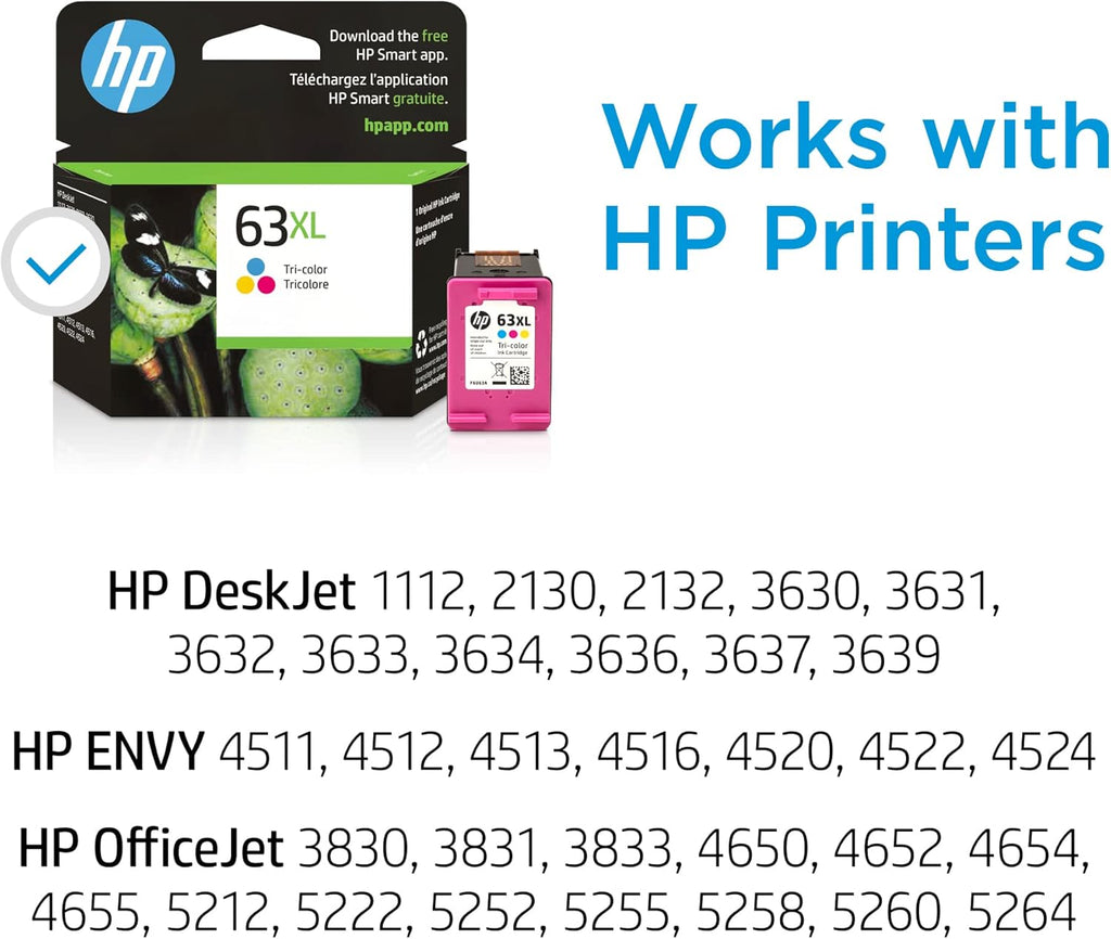 HP 63XL Tri-color High-yield Ink Pack of 2 V525
