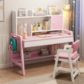 Pink Adjustable Height Kids Desk and Chair Set L4401