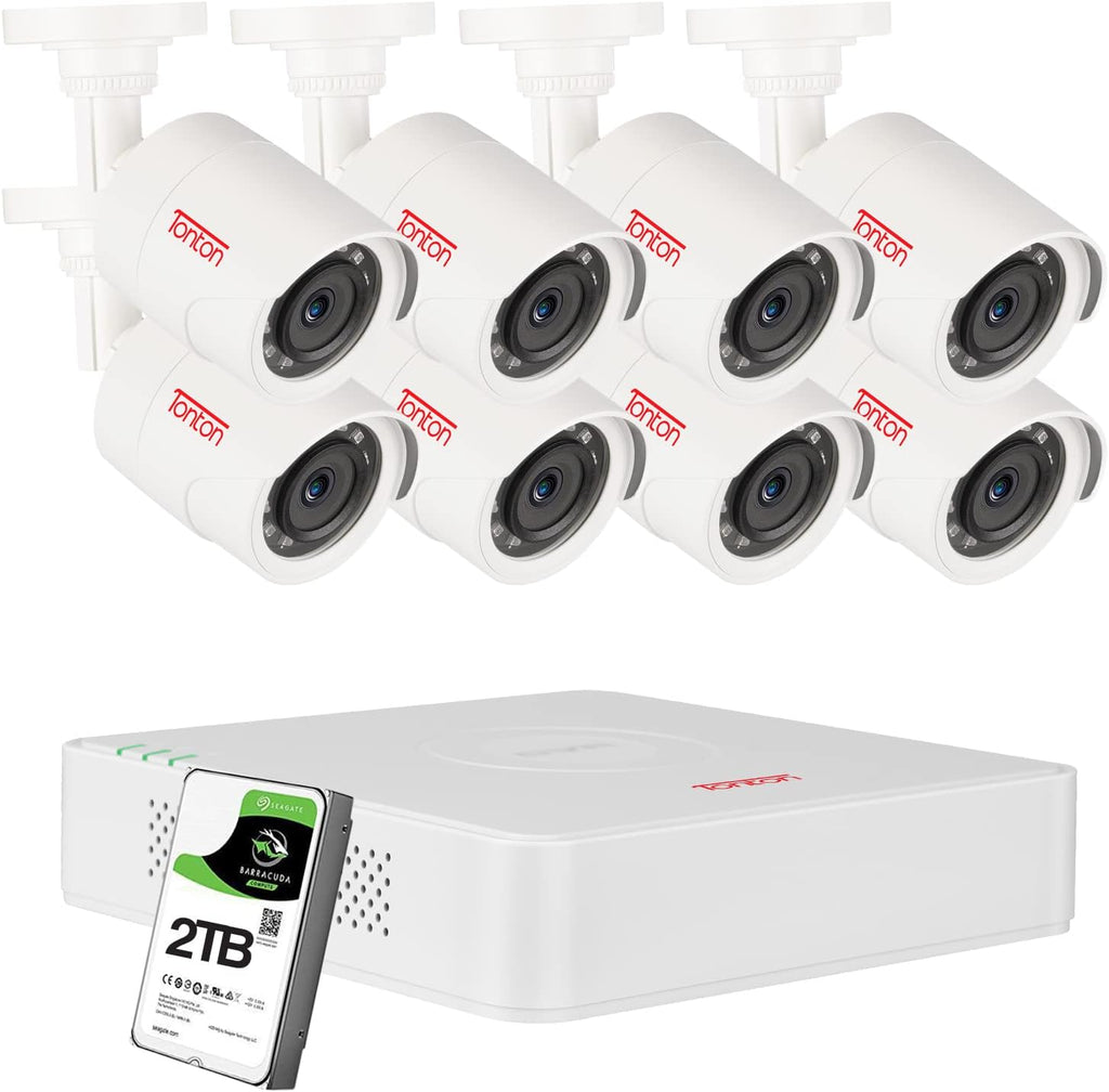 8 Channel 5MP Security Camera System with 2TB HDD and 8 Bullet Cameras B39934