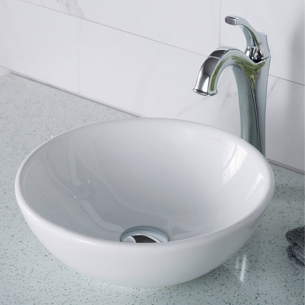Oil Rubbed Bronze Bathroom Sink and Faucet Set I546