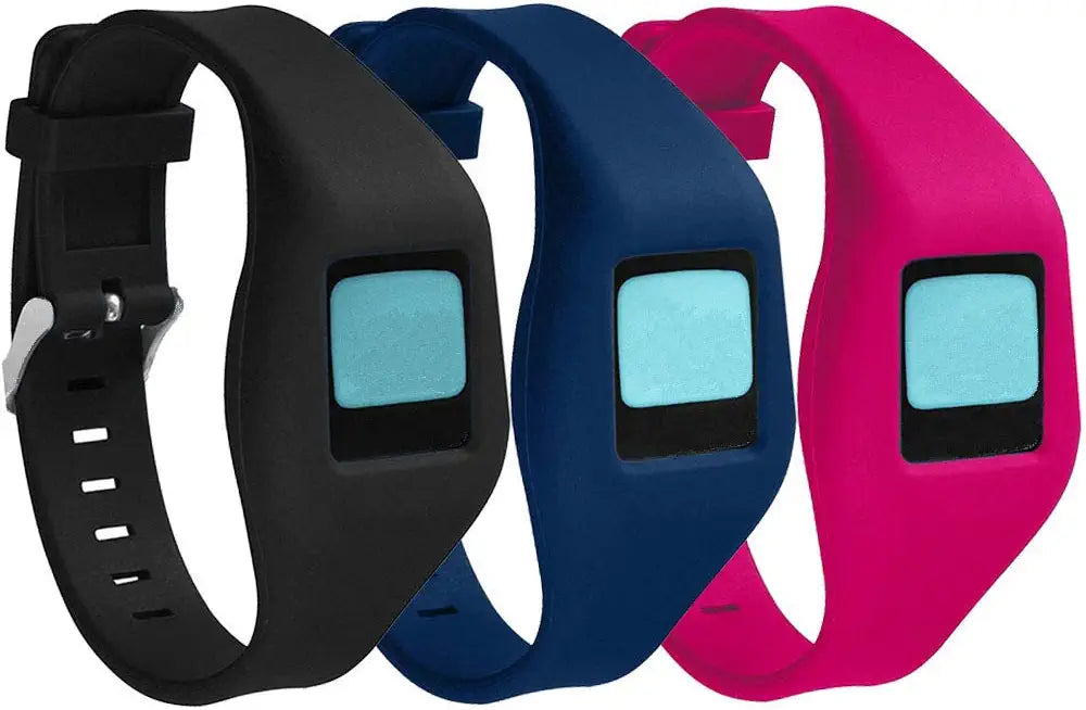 Replacement Silicone Band with Chrome Watch Clasp and Fastener Buckle I809