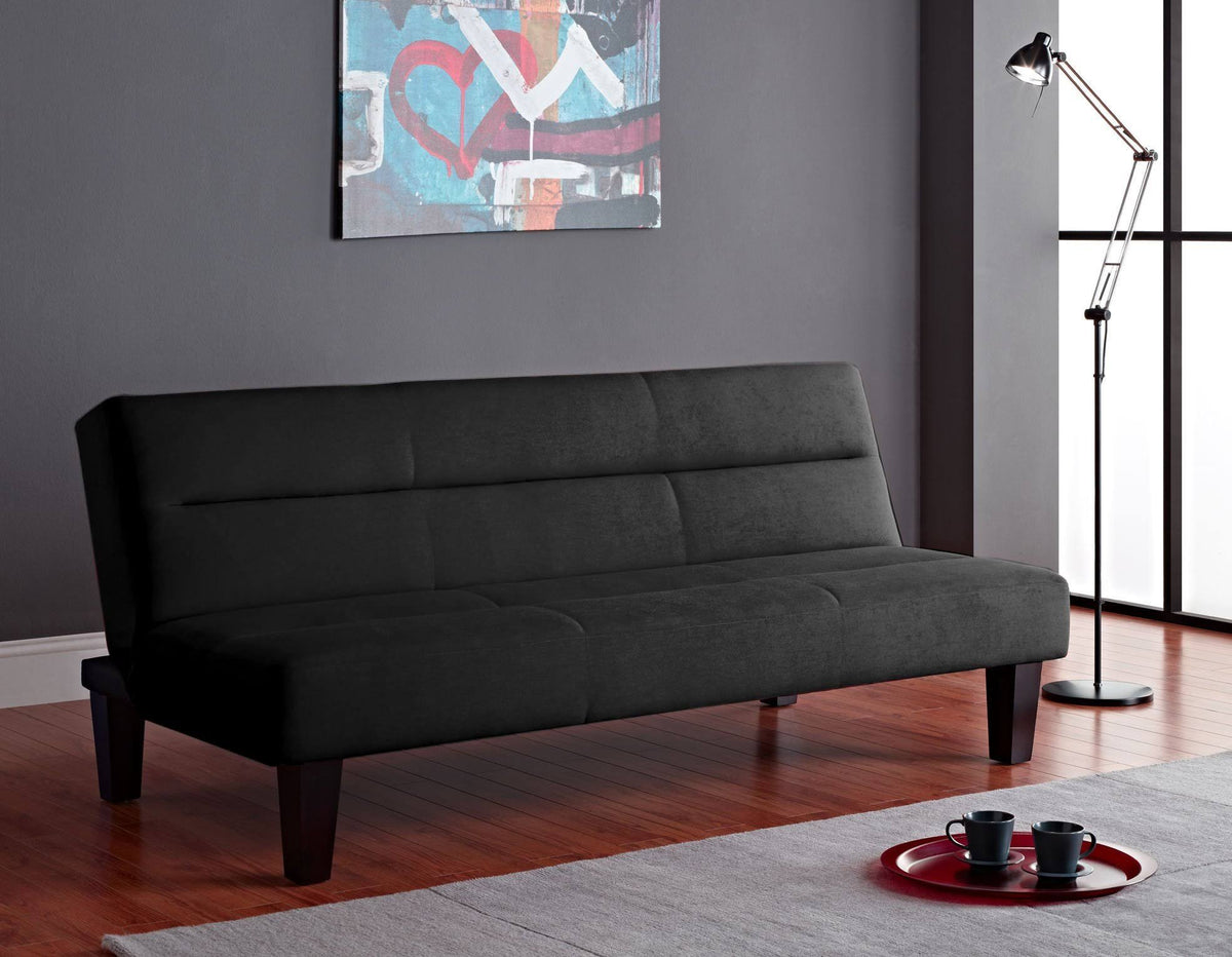 Black Microfiber Futon X8316
