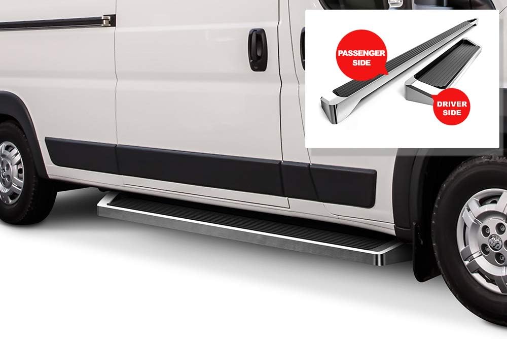 6-inch Aluminum Black Powder Coated Running Boards Side Steps Step Rails L2897