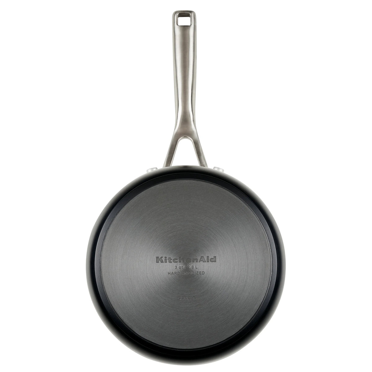 Hard Anodized Ceramic Nonstick Sauce Pan with Lid, 3qt, Matte Black B17032