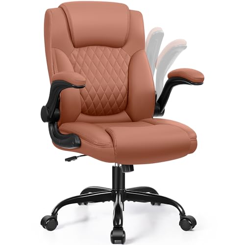 Black Leather Office Chair with Wheels H8270