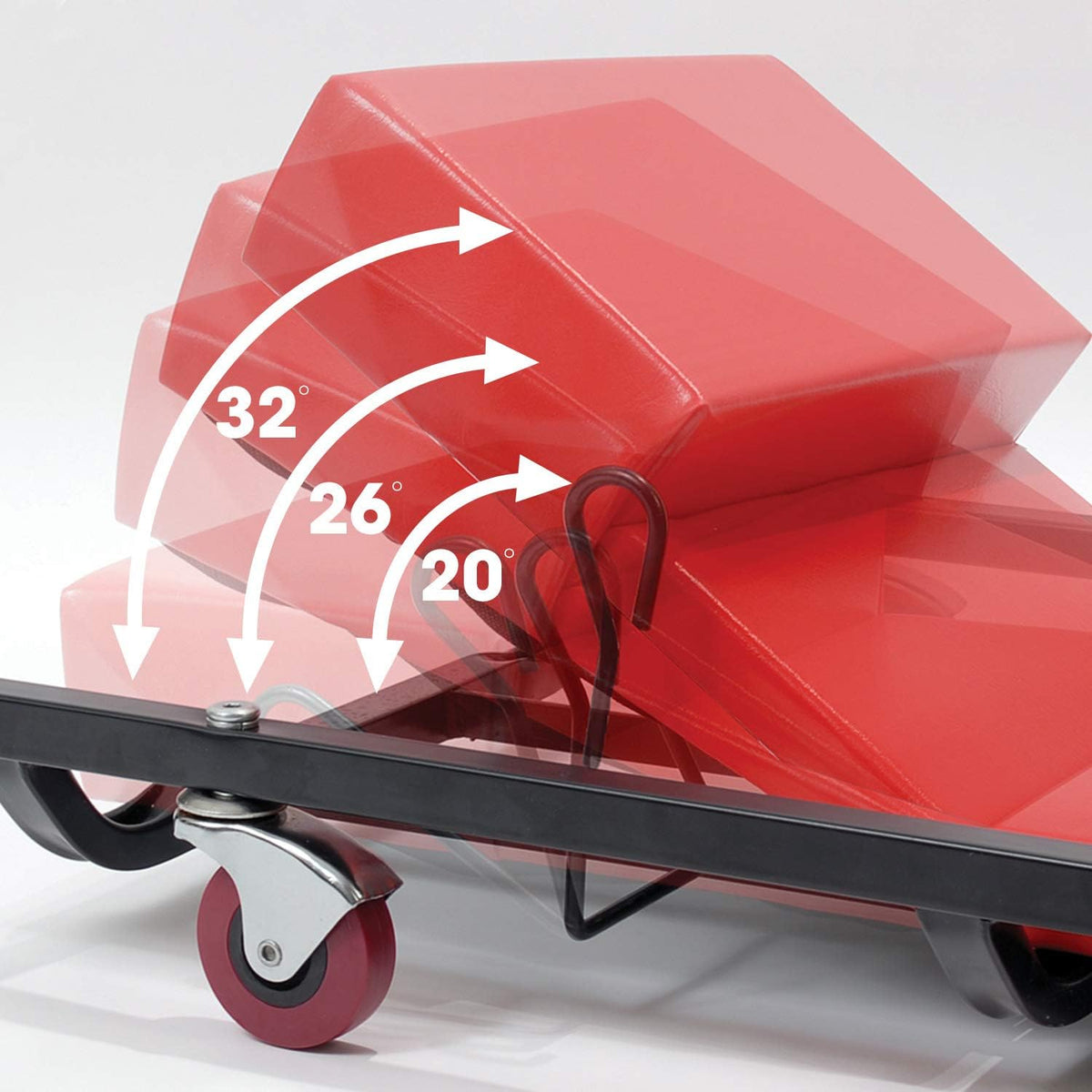 40 Padded Mechanic Cart with Adjustable Headrest and 6 Casters E548395