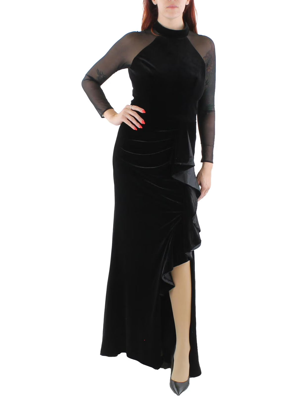 Velvet Maxi Evening Dress N28175