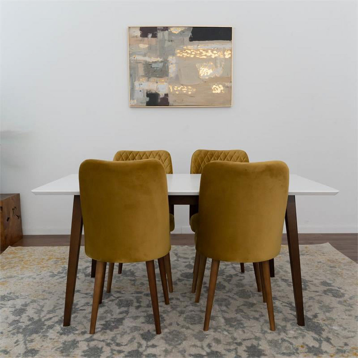 Mid Century Modern Dining Table Set for 4 U57227