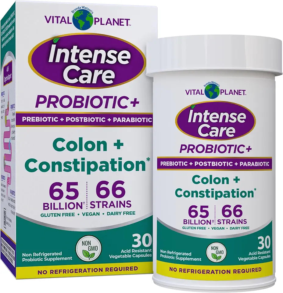 Probiotics Plus Organic Prebiotics Postbiotics 65 Billion CFU 66 Strains 30 ct D194087