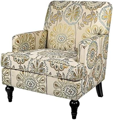 Modern Accent Chair with Wood Legs and Thick Cushion K173