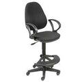 Black Fabric Ergo Stool with 180 Degree Footrest M5280