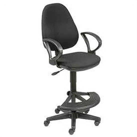 Black Fabric Ergo Stool with 180 Degree Footrest M5280