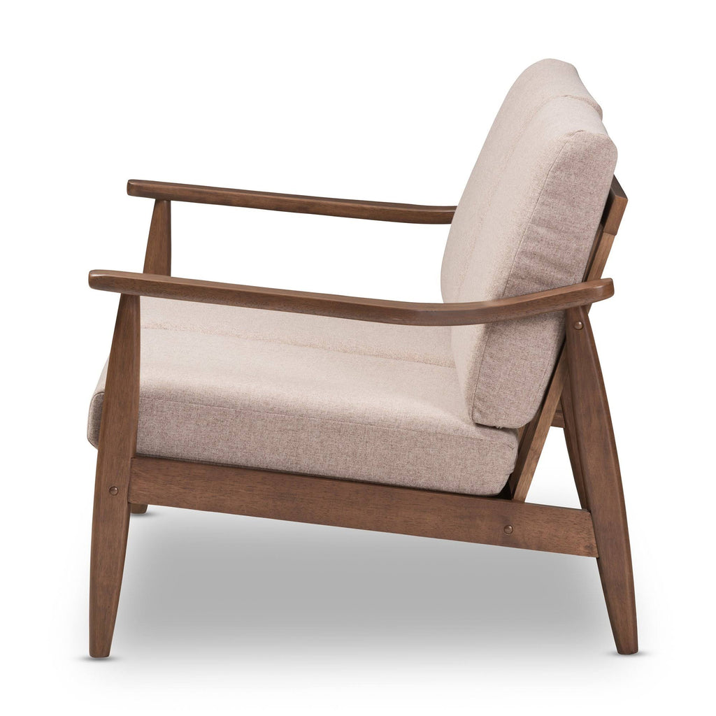 Light Brown Wood 2-Seater Loveseat M717