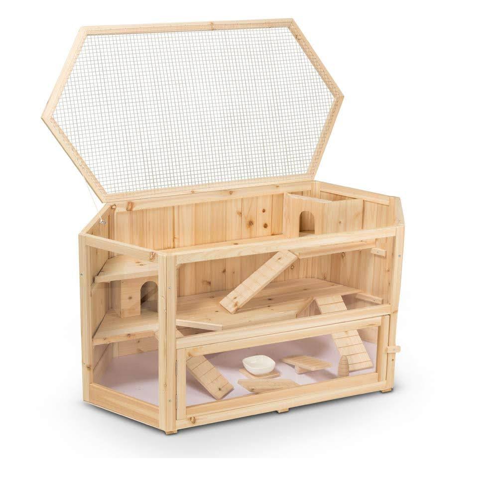 3-Tier Fir Wood Hamster Cage V477