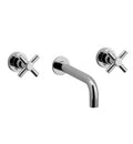 Satin White Wall Mount Lavatory Set X732374