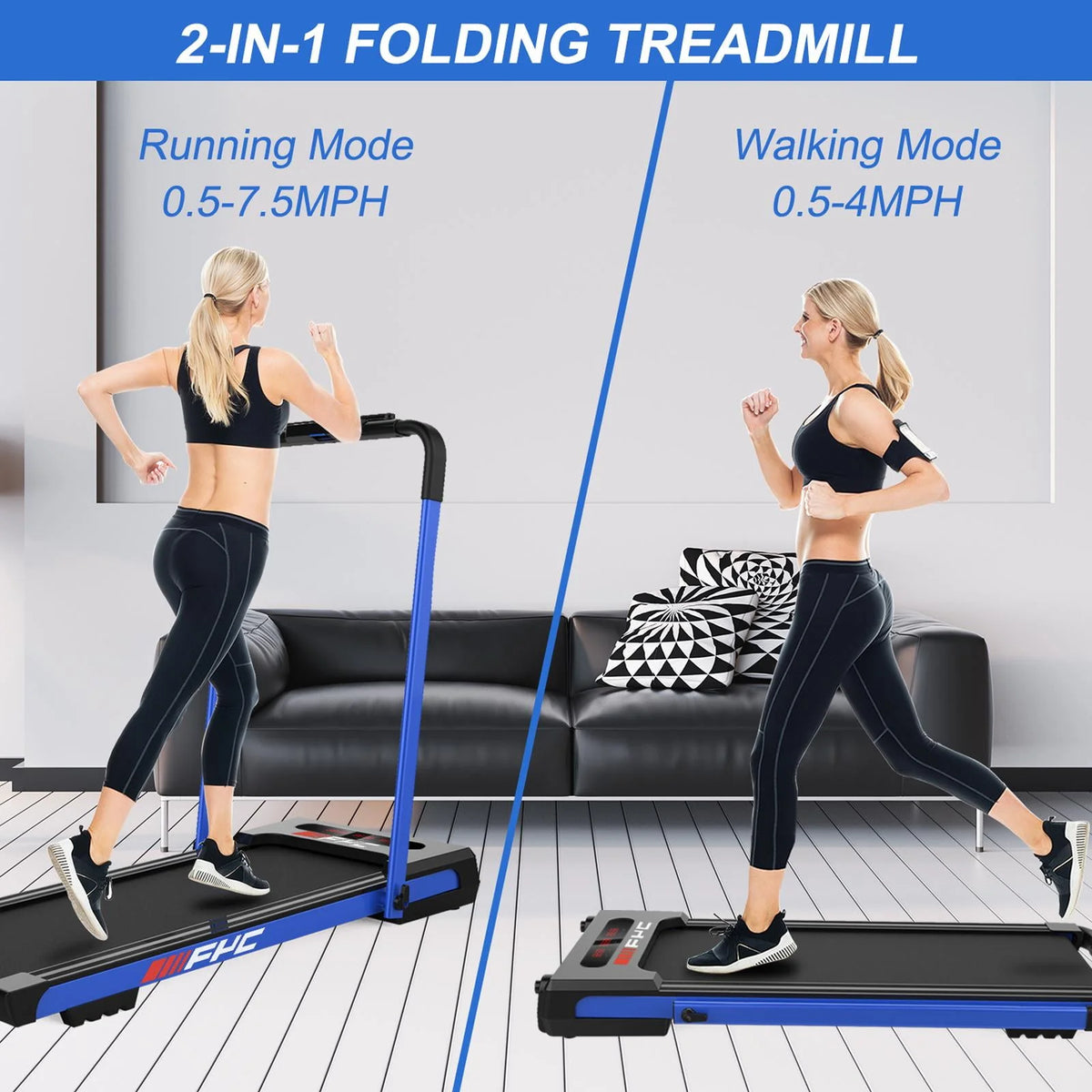 2.5 HP Folding Treadmill with LCD Display L98981
