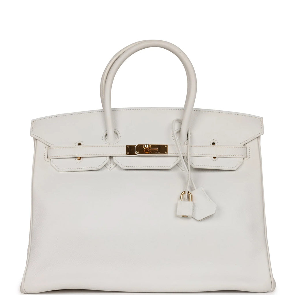 White Epsom Leather Handbag U403