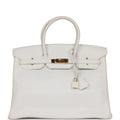White Epsom Leather Handbag U403