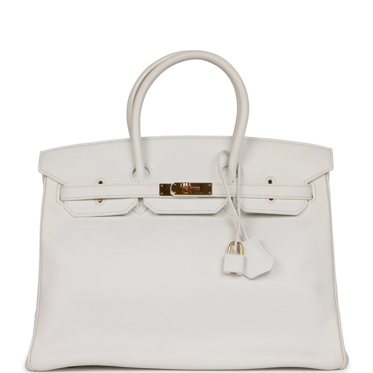 White Epsom Leather Handbag U403