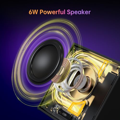 Pixel Art Bluetooth Speaker with 16x16 LED Display Black R9700