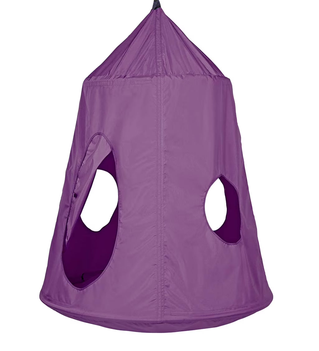 Purple Nylon Hanging Tent with Inflatable Cushion C65837