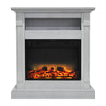 White Mantel Electric Fireplace G42863