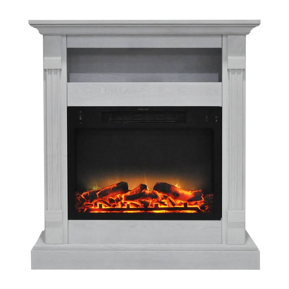 White Mantel Electric Fireplace G42863