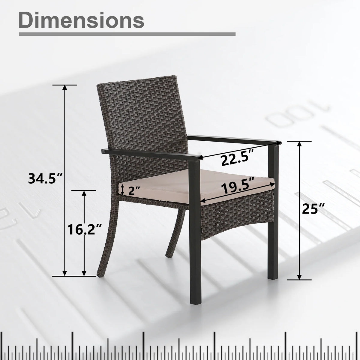 6-Piece Outdoor Dining Set with Acacia Wood Table, Bench and Wicker Chairs with Cushions C7012
