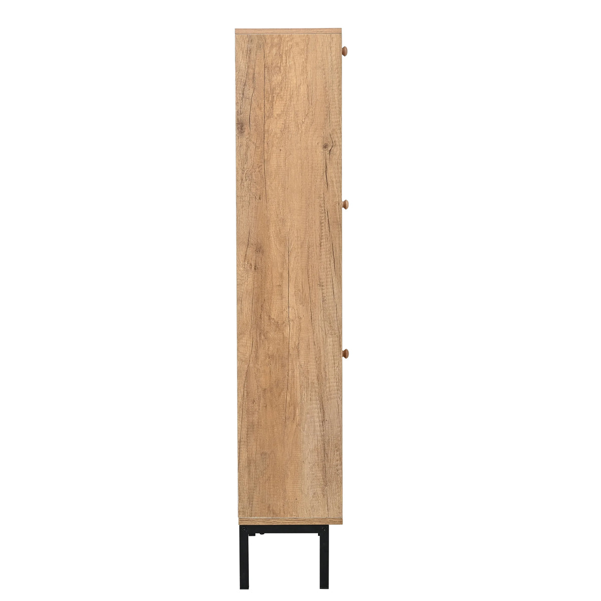 3 Flip Drawer Rattan Shoe Cabinet with Metal Legs U581