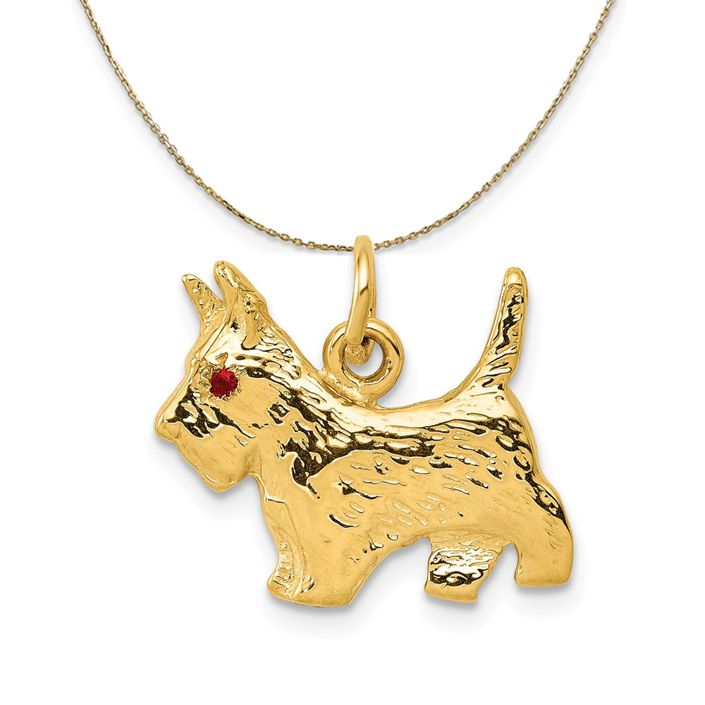 14k Yellow Gold Ruby Necklace N706462