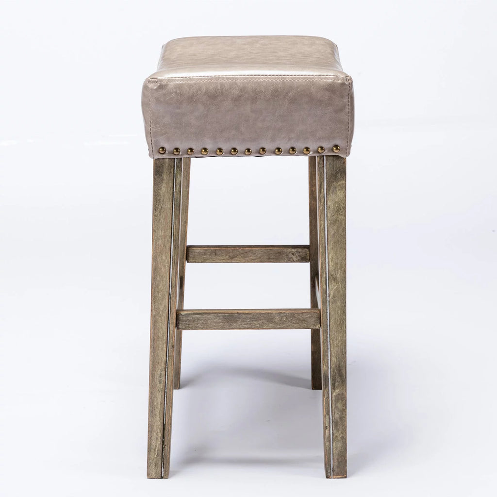26" Counter Height Bar Stools Set of 2 Gray V55322