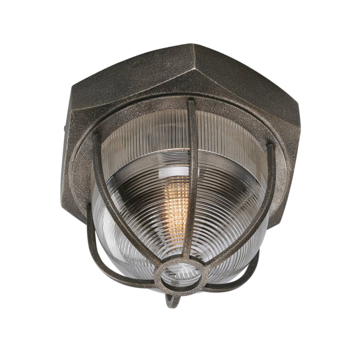 Aged Silver Flush Mount T9396