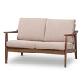 Light Brown Wood 2-Seater Loveseat M717