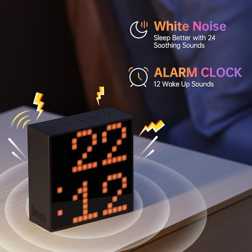 Pixel Art Bluetooth Speaker with 16x16 LED Display Black R9700