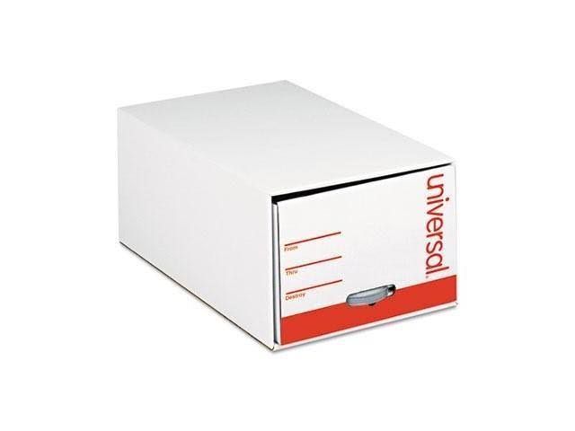 White Fiberboard Storage Box Drawer Files A411158