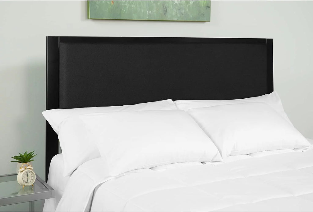 King Size Black Fabric Upholstered Headboard U70153