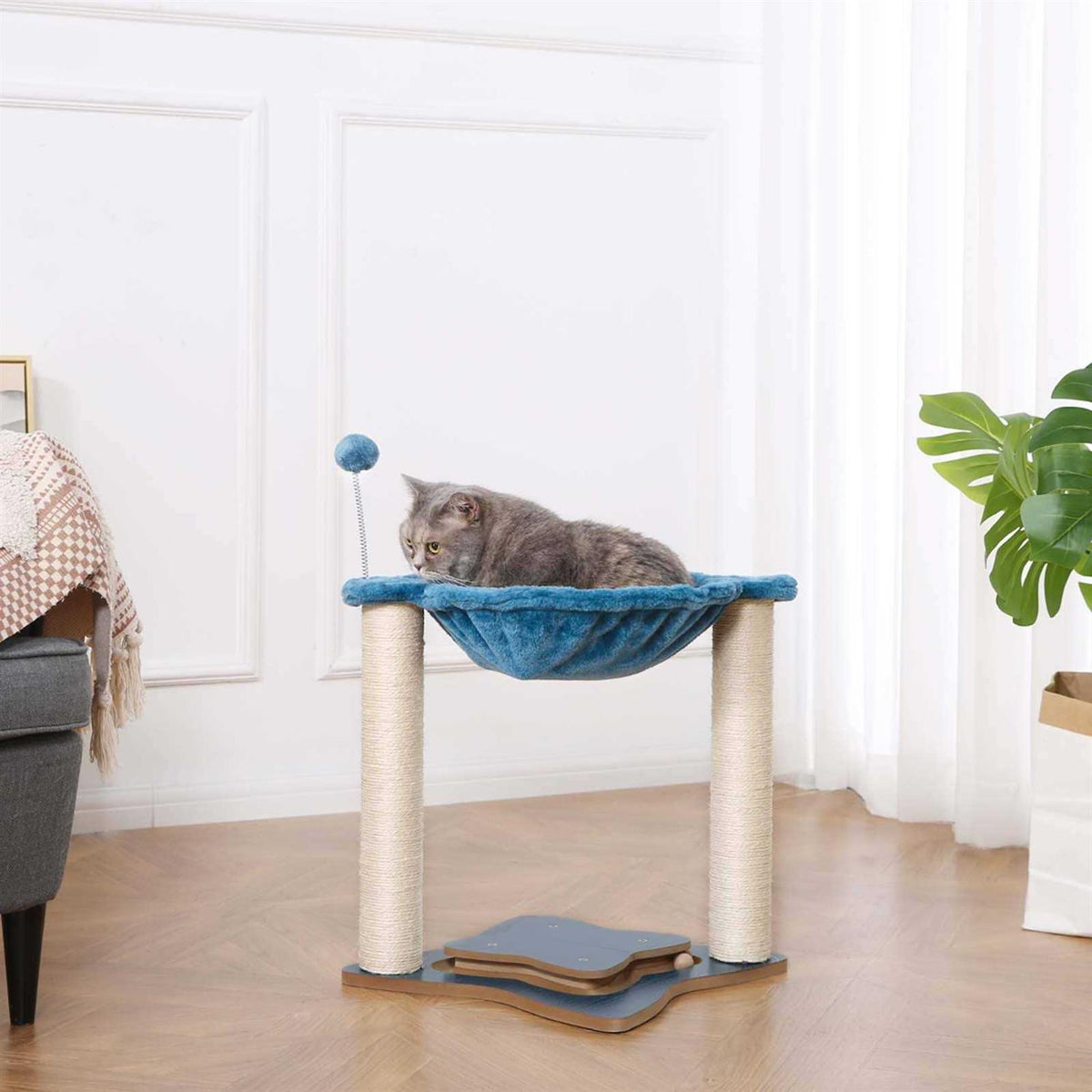 3 in 1 Cat Scratching Post with Hammock K640