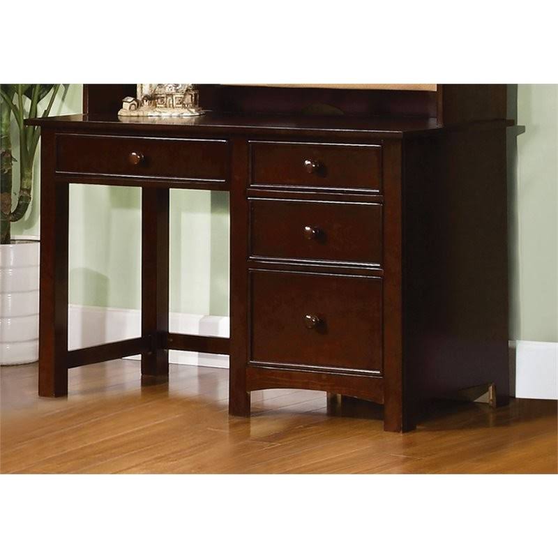 Dark Walnut Solid Wood Kids Desk S48660