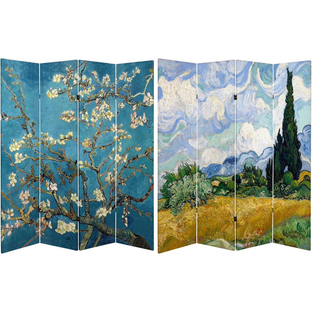 6 ft. Tall 4 Panel Canvas Screen D839