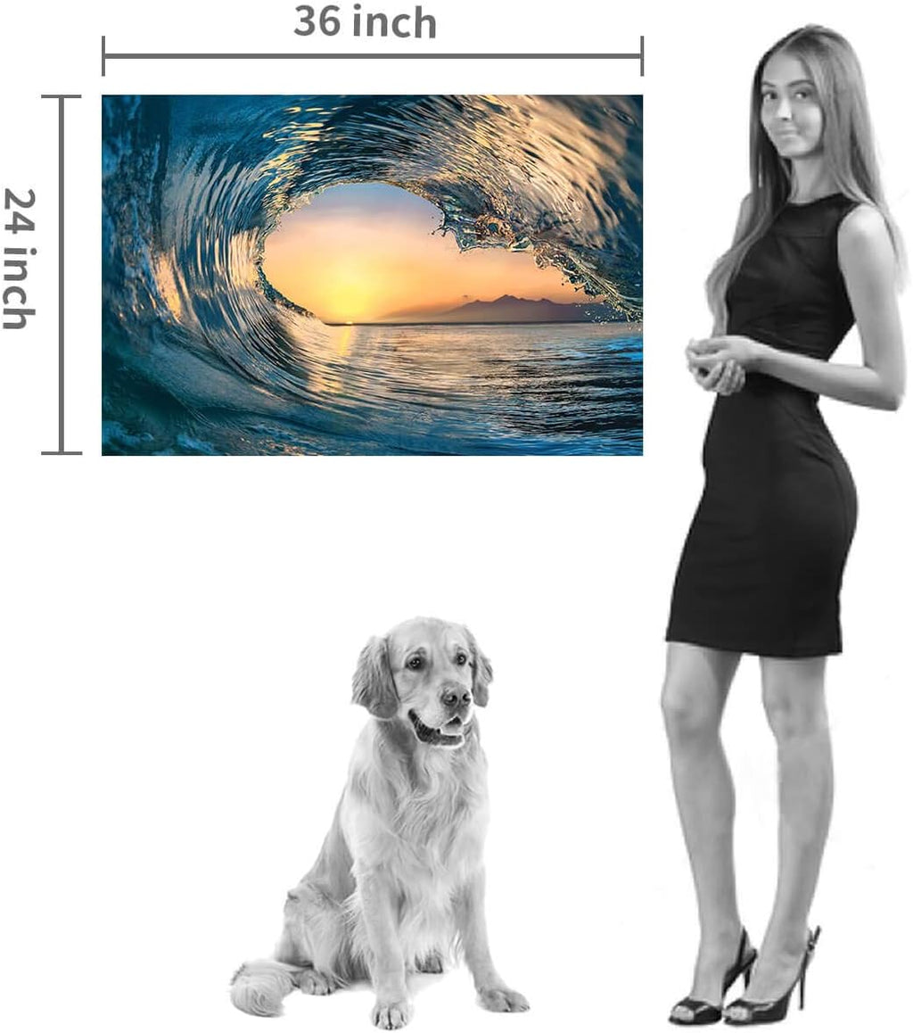 Ocean Wave Picture Wall Art Canvas Prints H8193