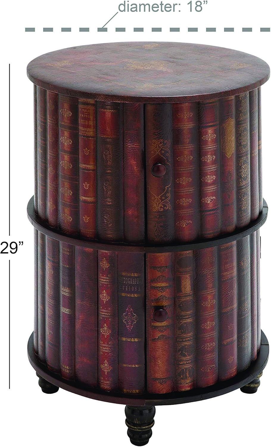 Wood Leather Cabinet Q598540