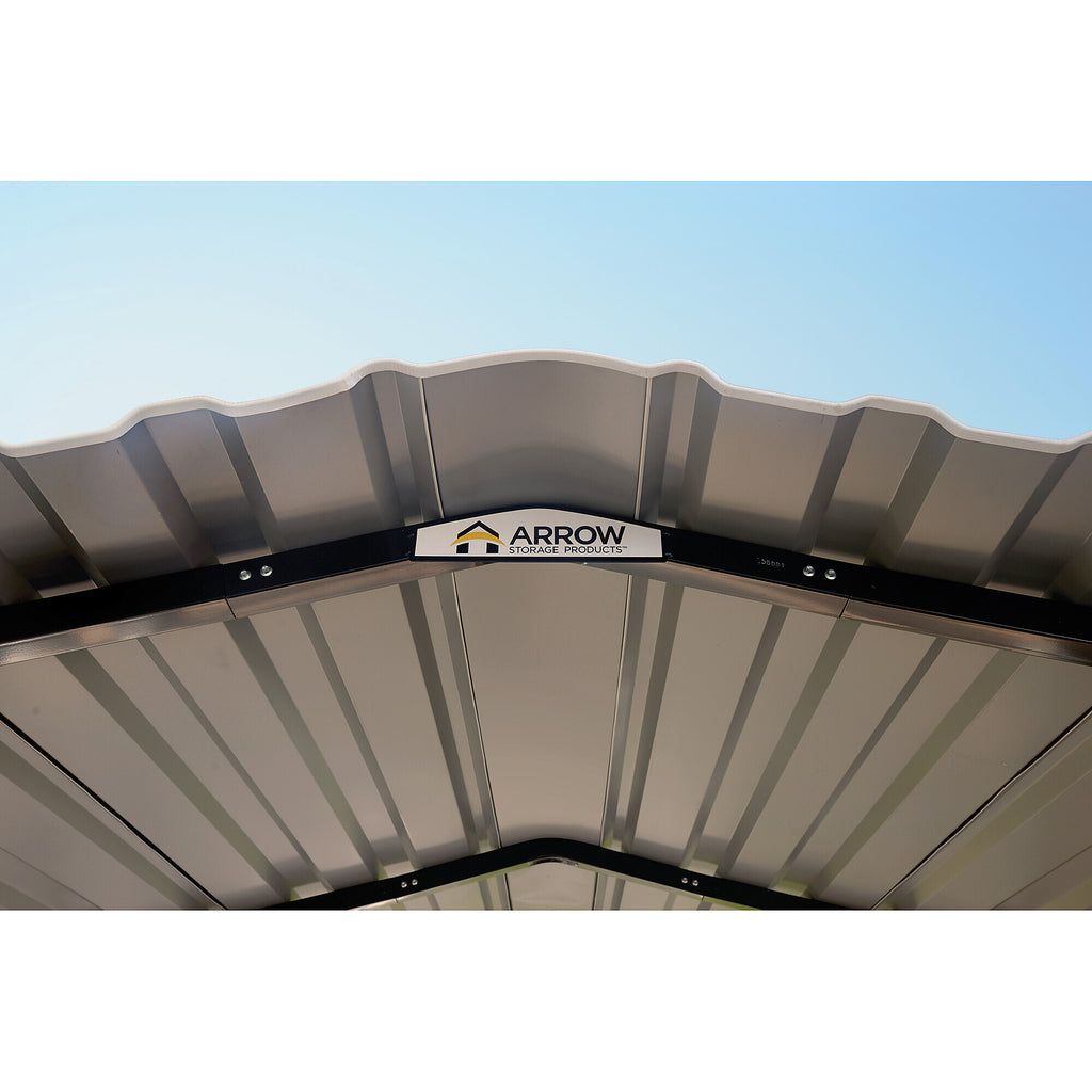Arrow Metal Canopy 12 x 6 x 7ft. Eggshell Width 146 in Height 102 in Steel O116090