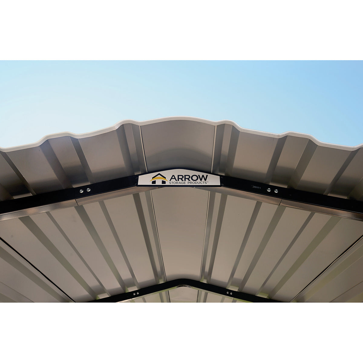 Arrow Metal Canopy 12 x 6 x 7ft. Eggshell Width 146 in Height 102 in Steel O116090