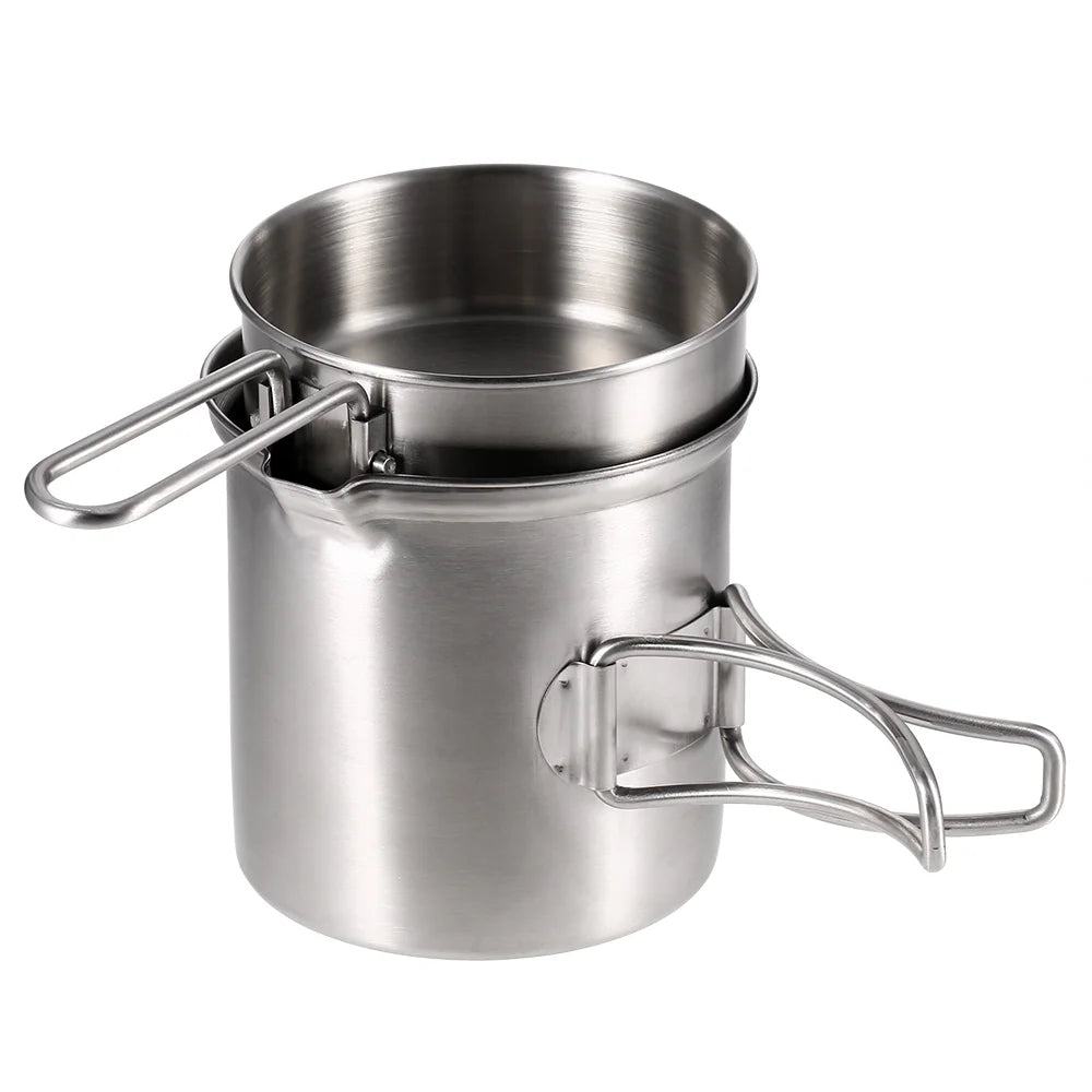 Compact Wood Burning Stove and Cooking Pot Set O907