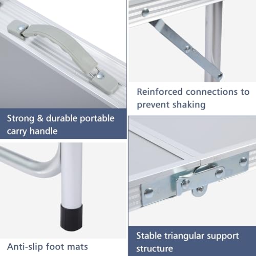 Folding Camping Table with Storage M66275