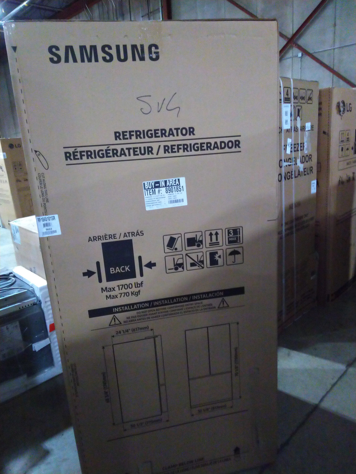 33 in. 17.5 cu. ft. Stainless Steel French Door Refrigerator Z209321