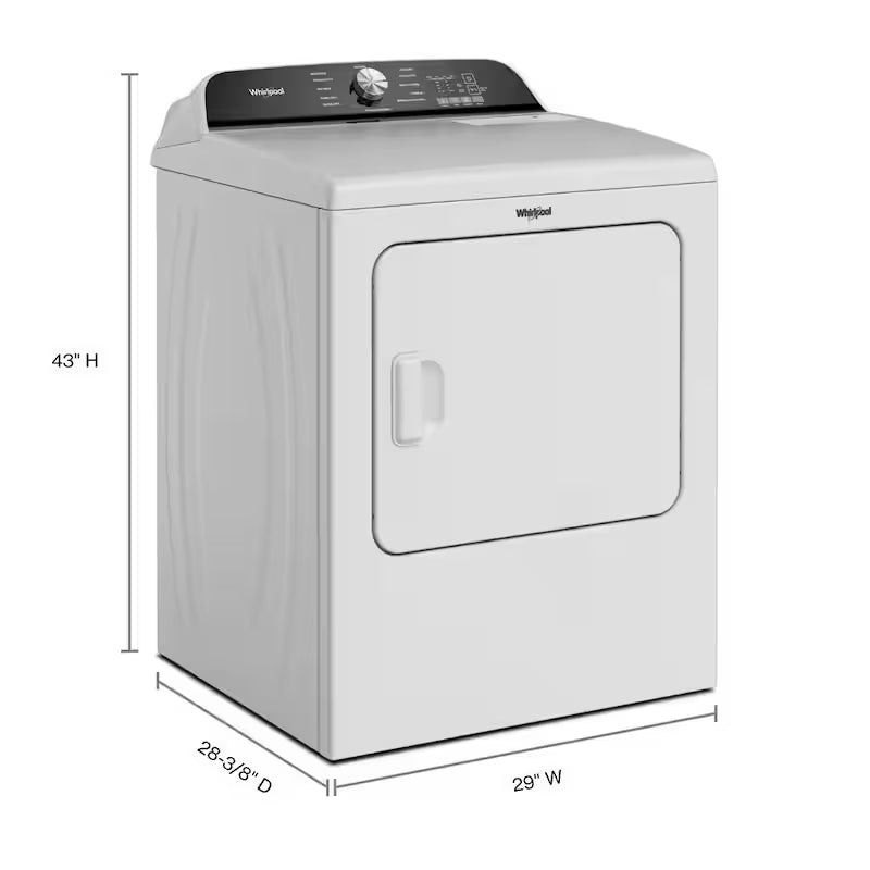 7.0 cu.ft. Vented Top Load Gas Dryer in White C376736